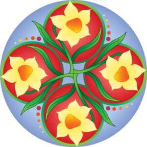 Grafika - mandala virág