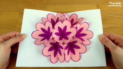 Anyák napi ötletek - 3D virágos képeslap - Manó kuckó