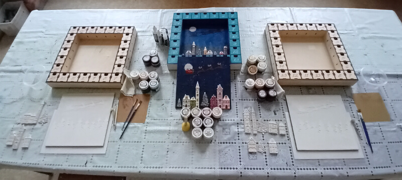 Domborműves élményfestés Gyarmaton: Adventi naptár - előkészületek