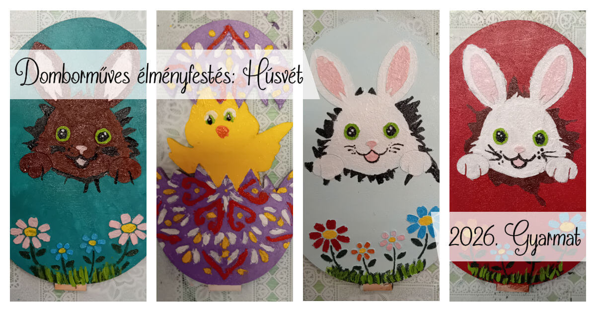 Domborműves élményfestés Gyarmaton: Húsvéti kiscsibék és nyuszik