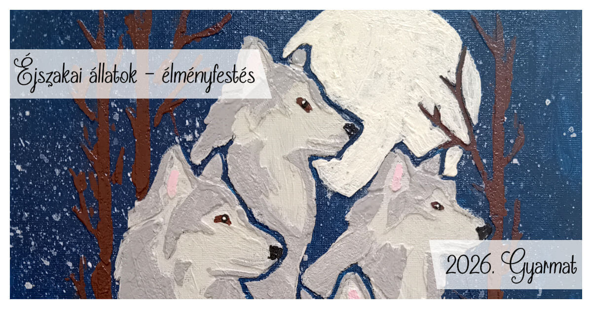 Domborműves élményfestés Gyarmaton: Éjszakai állatok
